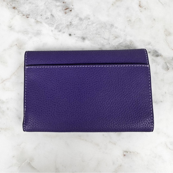 Coach Purple Pebbled Leather Medium Envelope Wallet E1881 NWOT - Picture 4 of 4